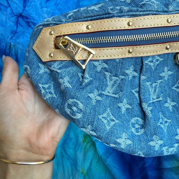 Louis Vuitton Remix Collection Denim Monogram Bum Hobo Bag - Picture 13 of 15